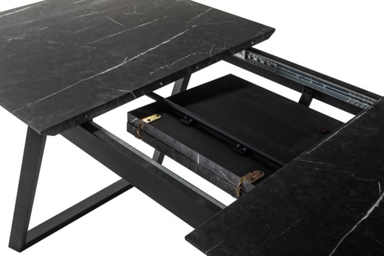 Стол Пеле раздвиж. 140-180 Темный мрамор/Бабочка_6