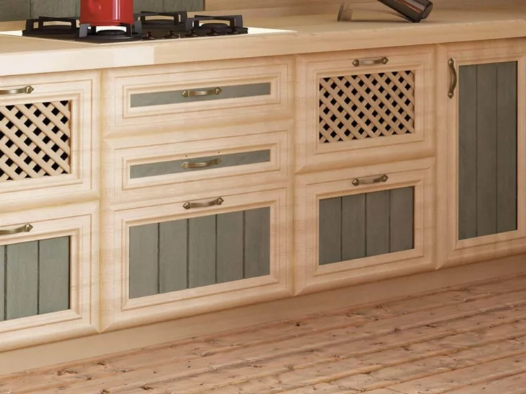 Кухонный гарнитур угловой Кантри №03 Сономе эйч светлая_7