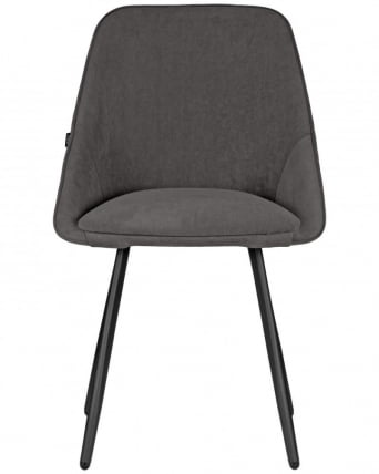 Стул обеденный DOBRIN STELLA (ЭМАЛЬ ЧЕРНЫЙ МУАР велюр Catania Chocolate)_5