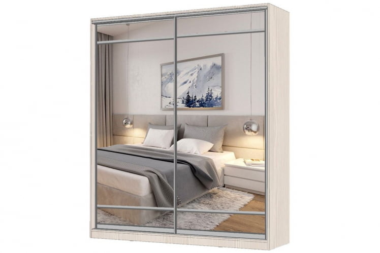 Шкаф-купе 2-х дверный Виктория 1800х584х2300, Бодега светлая 18ДЗЗЗДЗЗЗ-ПППЯ-Бс 310-995_0