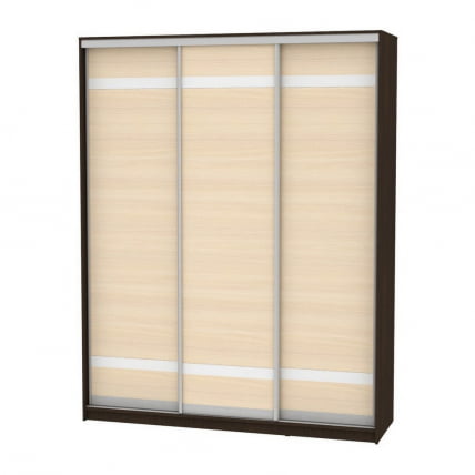 Шкаф-купе B-220х180х60-2(Венге-ДМ-D9D9D9)_0