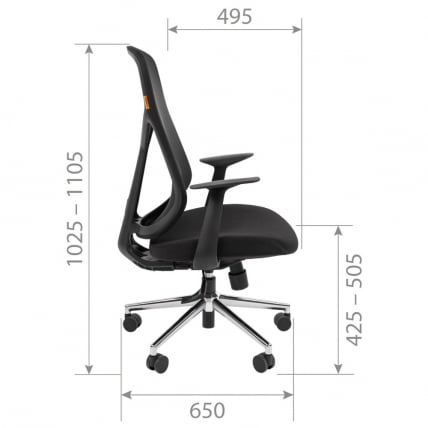 Кресло руководителя CHAIRMAN CH588 БП Черный_5