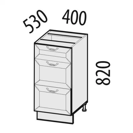 Стол кухонный (3 ящика с метабоксами) Оливия 72.59_1