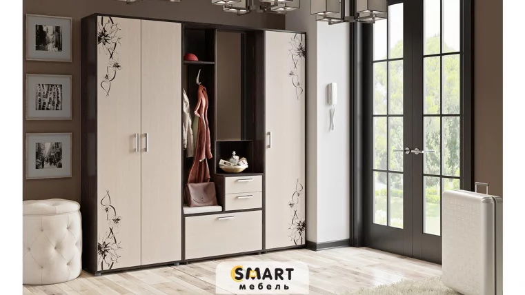 Набор мебели для прихожей Витра № 2 Венге Цаво Дуб Белфорт с рисунком_0