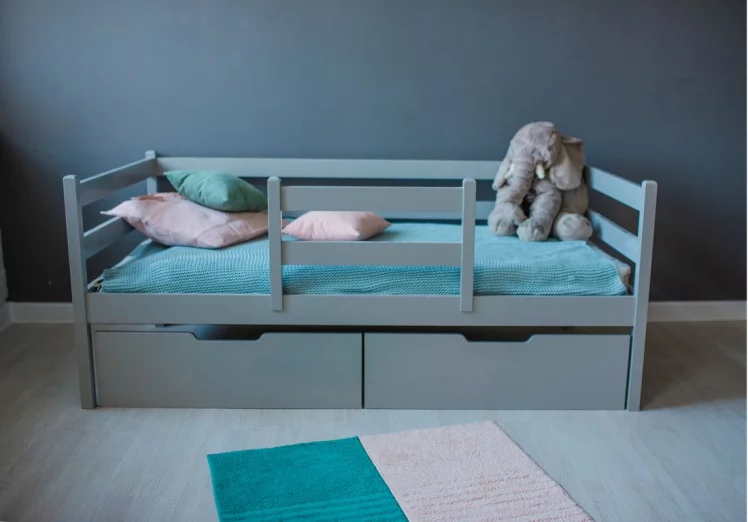 Кровать детская RooRoom VK-11с Серая_3