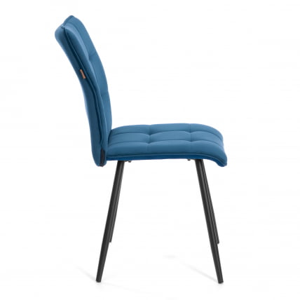 Стул обеденный Bari LT, велюр, Dark blue (темно-синий), 41х55х89 см_1