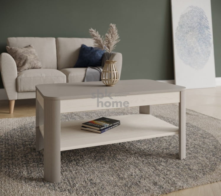 Стол журнальный, Лацио (900*550*450) Серый камень/Гладстоун белый, 60901_1