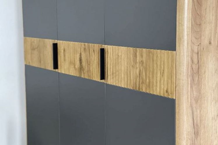 Шкаф трехдверный Адам MSA-04 дуб крафт золотой/графит_9