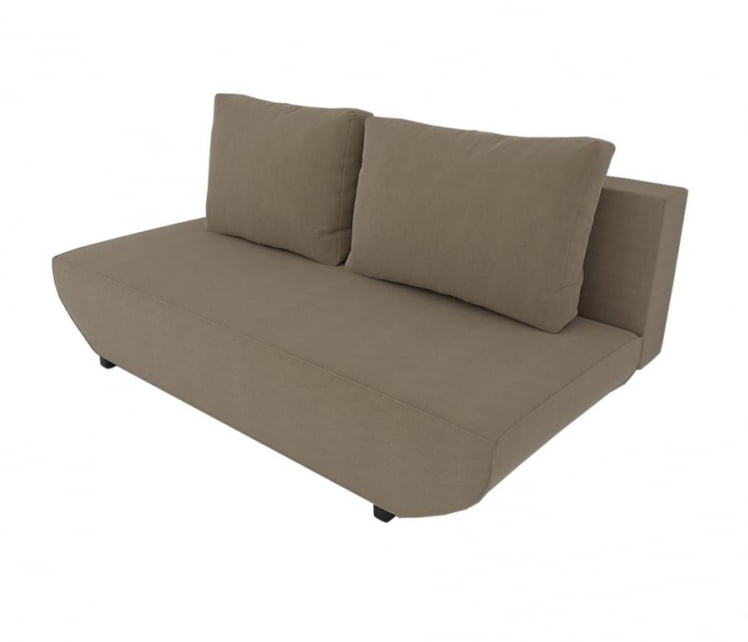 Диван Классик Мини без подлокотников (Berhouse) Цвет фасада: Беж Велюто 05; Тип: Прямой; Материал фасада: Металл/Велюр_0