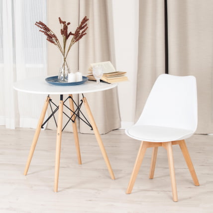 Стул TULIP (mod. 73) / 1 шт. в упаковке дерево/пластик/ПУ, 48.5*52.5*83cм, белый_10