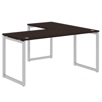 Стол угловой левый XTEN-Q XQCT 1615 L Легно темный Алюминий_0