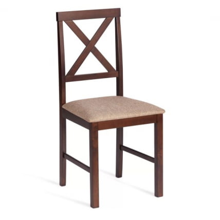 Стул обеденный Хадсон/Худсон (2 шт.в упаковке) дерево гевея/мдф, каппуcсино (темный орех), ткань кор.-зол. (1505-9), 44кс42кс89 см / Хадсон/Hudson cappuccino 44x42x89_0