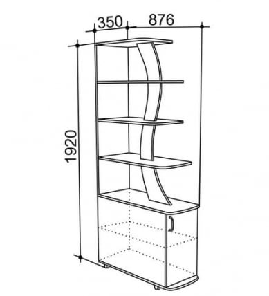 Стеллаж Стойка 5 Дуб сонома_1