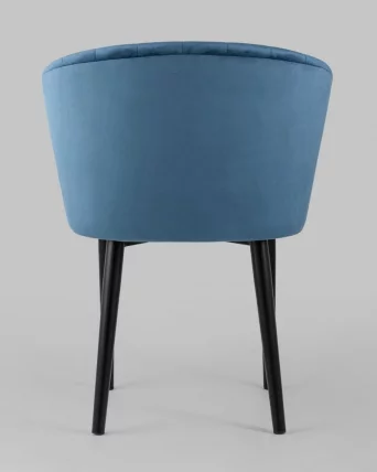 Стул с подлокотниками Нейтон велюр Пыльно-синий_4