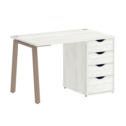 Стол письменный HOME OFFICE VR.SP-3-118.4.A Снежная Платина/Мокко металл_0