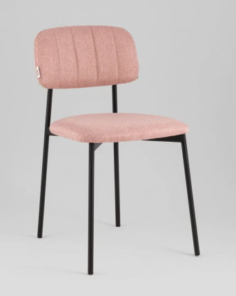 Стул Майло рогожка розовый_0
