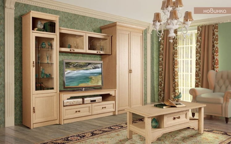 Гостиная Флоренция Комплект №4 Дуб гарвард бежевый_0