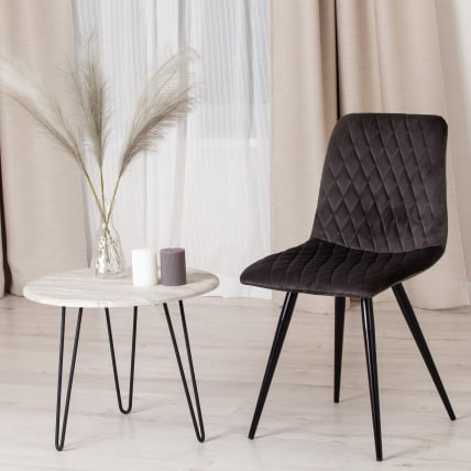 Стул CHILLY X (mod. 7096-1) ткань/металл, 45x53х88 см, высота до сиденья 50 см, темно-серый barkhat 14/черный_9