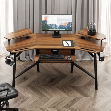 Стол для компьютера с подставкой под клавиатуру EUREKA ERK-AED-E70WN_4