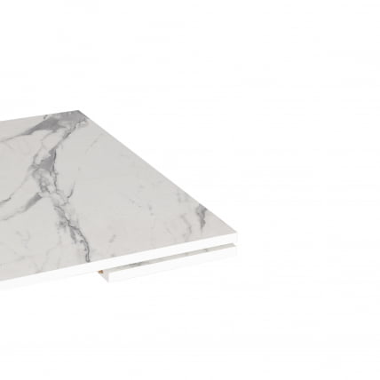 Стол VIGO ЛДСП/HPL/металл, 120 x 80 x 30 х 30 х 75 см, Мрамор светлый/белый_7