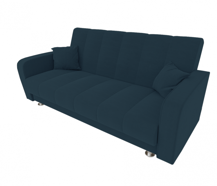 Диван Сидней Книжка (Berhouse) Цвет фасада: Синий Велюто 54; Тип: Прямой; Материал фасада: Металл/Велюр_0