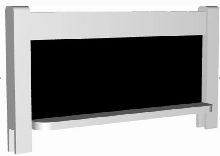 Съемный борт с грифельной доской RooRoom VK-5с Серый_0