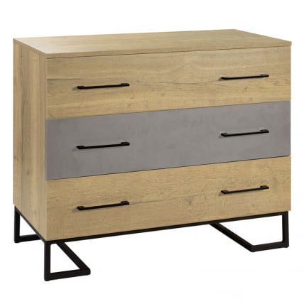 Комод Лофт с 3 ящиками Дуб натур/Бетон / Loft_0