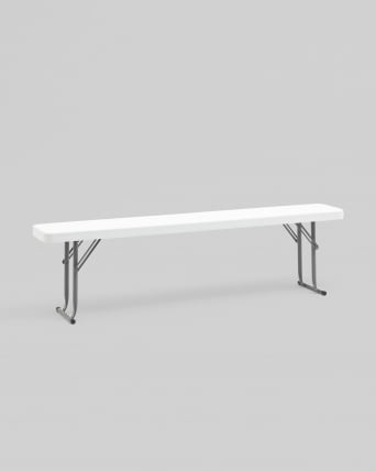 Скамейка складная 152*25*42 см белая_1
