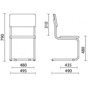 Стул для посетителей SYLWIA Бежевый V-38_1