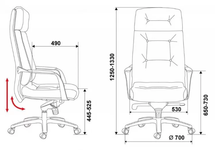 Кресло руководителя Бюрократ _DAO/BROWN_4