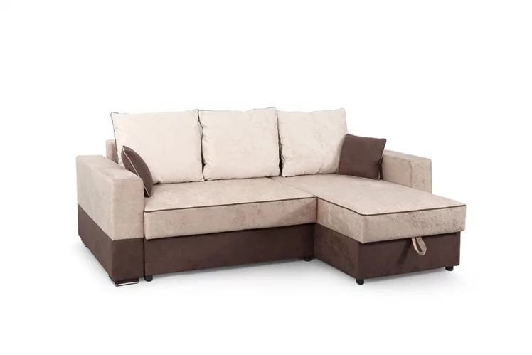 Диван угловой Бостон Стандарт Бежево-коричневый_0
