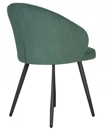 Стул обеденный DOBRIN NAOMI (ЭМАЛЬ ЧЕРНЫЙ МУАР велюр Catania Izumrud)_4