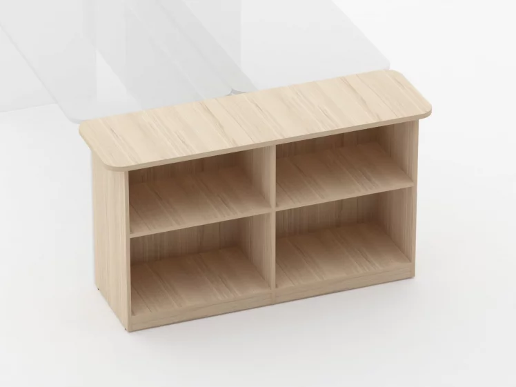 Тумба приставная к двум столам Glassy 3.18.14 Бук светлый_1