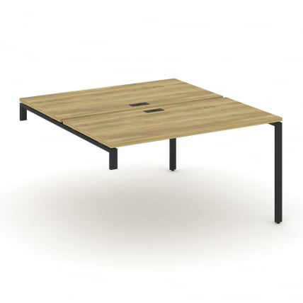 Двойной стол-надставка на опорную тумбу CONCEPT CN.DSN-003 Дуб Винченцо Антрацит_0