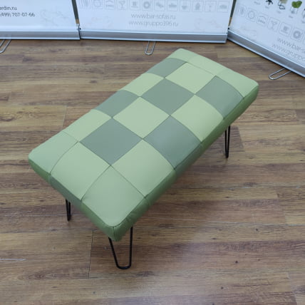 Банкетка Лейд 800x400 кожа фисташковый комбо_1