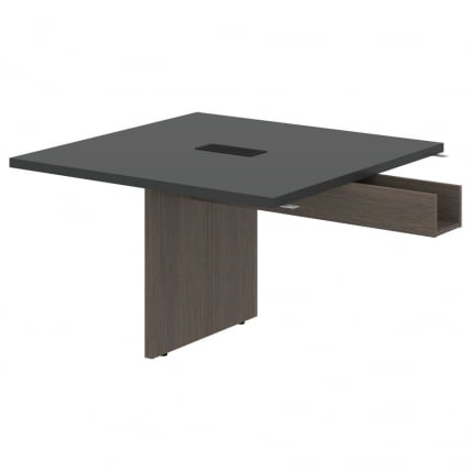 Стол для заседаний приставной VELION VFCT 1212 Яшма черный Дуб Сильвер_0