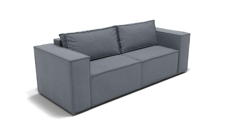 Диван Рашт (ЗР) Цвет фасада: Серый; Тип: Прямой; Материал фасада: Металл/Велюр_0