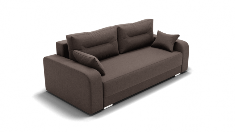 Диван Модерн -1 (ЗР) Цвет фасада: Коричневый; Тип: Прямой; Материал фасада: Металл/Велюр_0