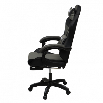 Кресло 908 KINGQUEEN цвет черный/темно серый с массажем и подсветкой 908-black-dgrey-mass_3