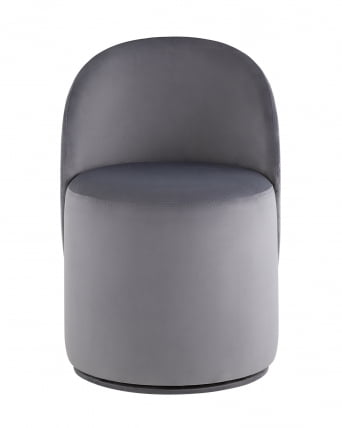 Пуф Loreen вращающийся велюр Серый_1