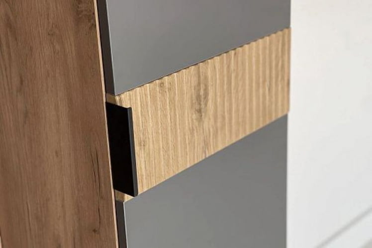 Шкаф однодверный Бери MPR-023 Дуб крафт золотой/графит_8