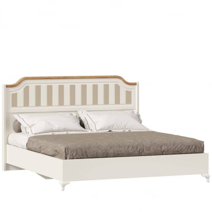 Кровать 1800*2000 Вилладжио ЛД 680.030.000 Алебастр/Дуб золотой_0