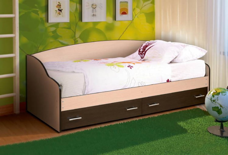 Кровать Софа №3 800*2000 Дуб молочный_0