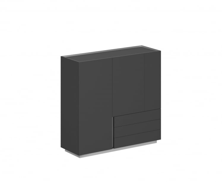 Шкаф Oliver OL-20-17.OS.OS.OS.R Оникс серый_0