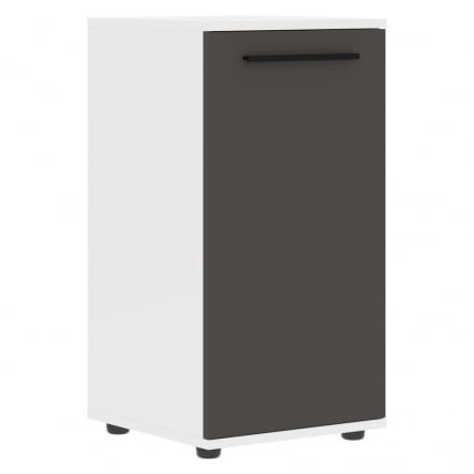 Шкаф колонка с глухой малой дверью EDIS ELCS 42.1 Мокко Черный Белый_0