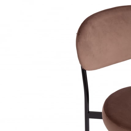 Стул REVO (mod. 7033) / 1 шт. в упаковке ткань/металл, 47х54х82 см, высота до сиденья 47 см, коричневый barkhat 12/черный_7