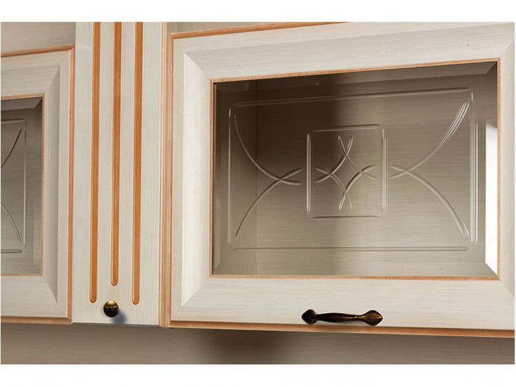 Шкаф навесной Марлен 480 Кремовый белый Патина_3