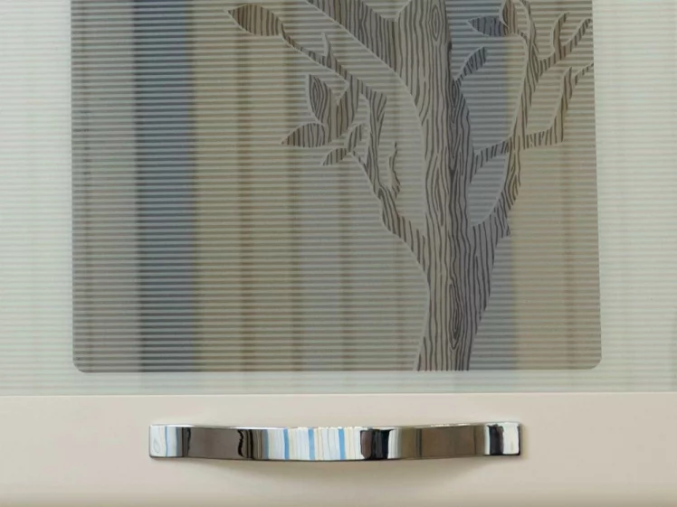 Шкаф-витрина (лев/прав) Графит 74.04 Сосна Астрид/Ваниль_1