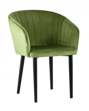 Стул с подлокотниками Нейтон велюр Травяной_0
