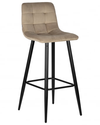 Стул барный DOBRIN NICOLE (черные матовые ножки, мокко велюр (108-104))_0